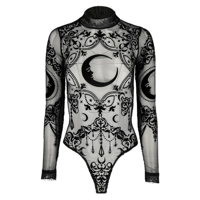 gothic mesh bodysuit