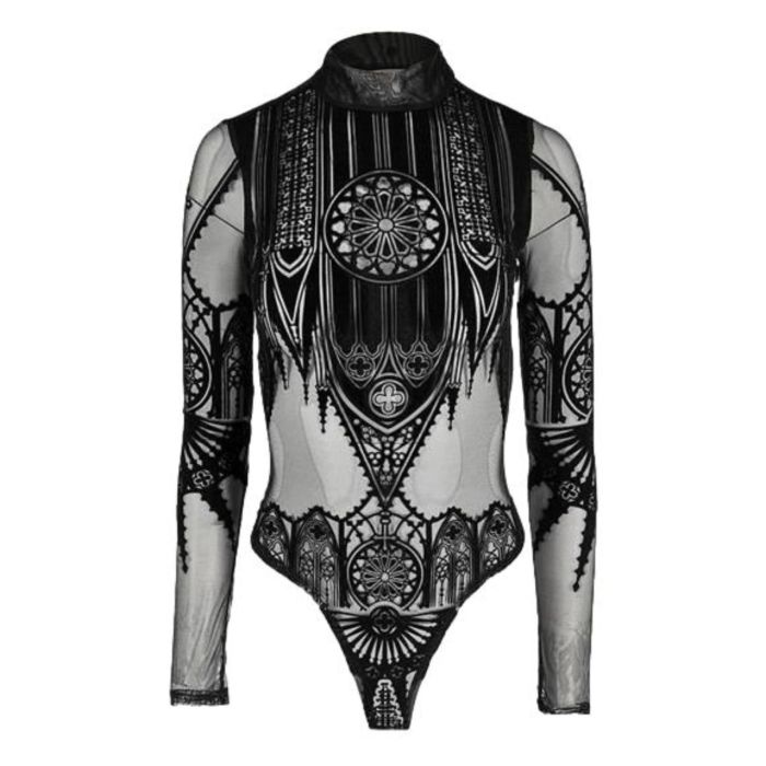 black gothic bodysuit